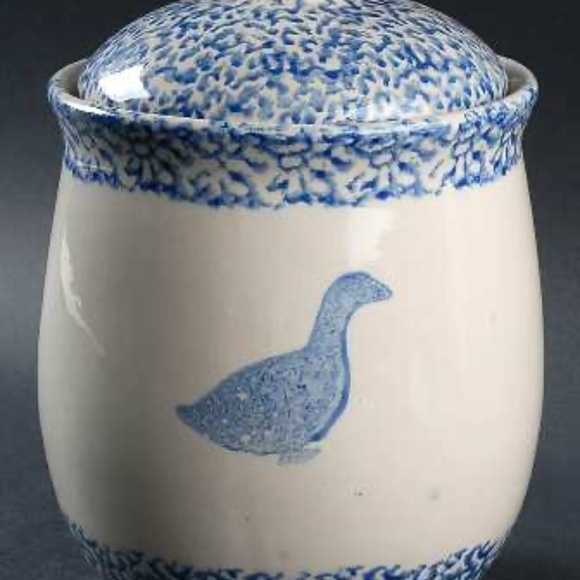 TIENSHAN Sponge Blue Goose Large Canister & Lid - Picture 2 of 7